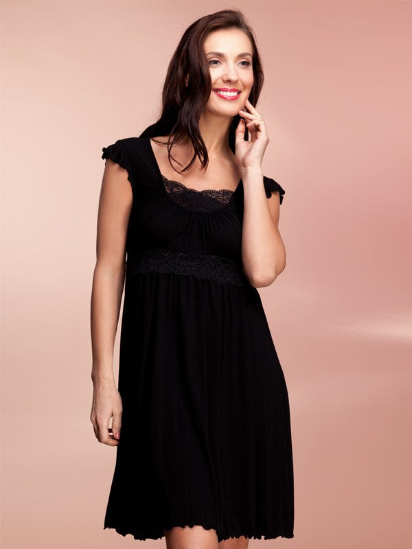 Lega Viscose Nightdress Blanka Black