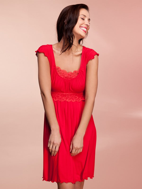 Lega Viscose Nightdress Blanka Red