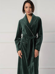 Belmanetti длинный хлопковый халат "Maria Olive Velour"