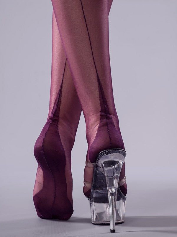 Gio prisegamos kojinės "Point Heel Plum"