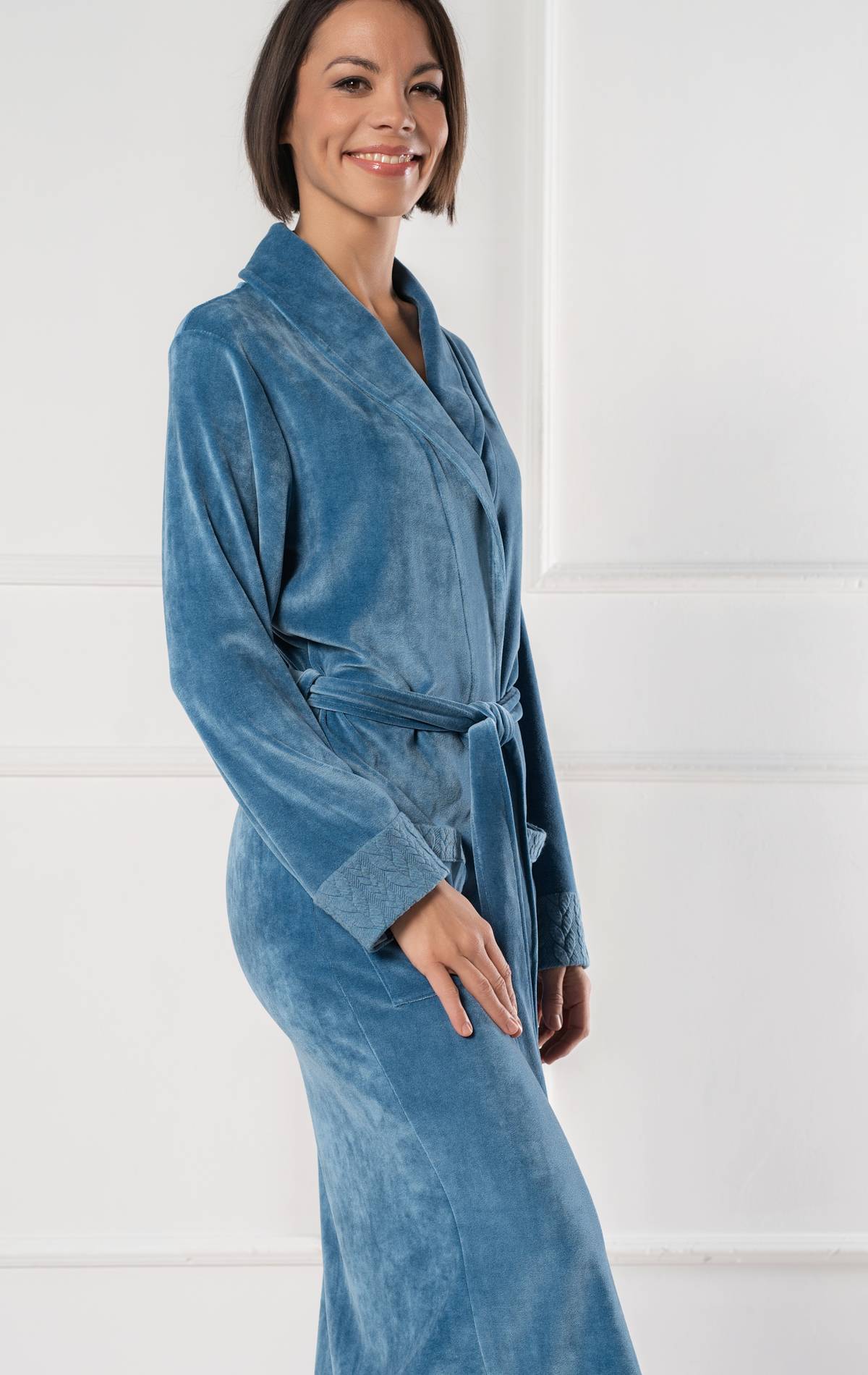 long velour robe
