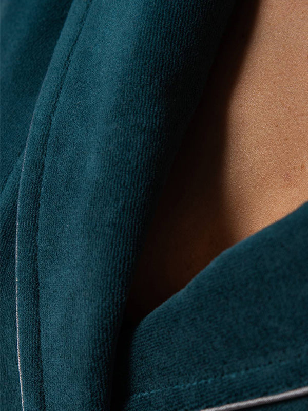 Belmanetti длинный хлопковый халат "Dora Green Velour"