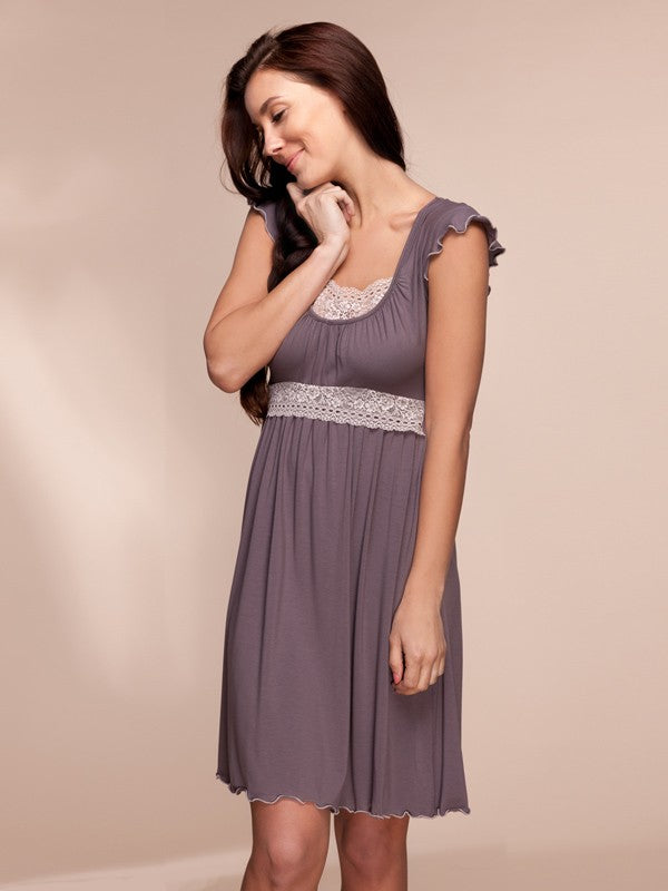 Lega Viscose Nightdress Blanka Cocoa