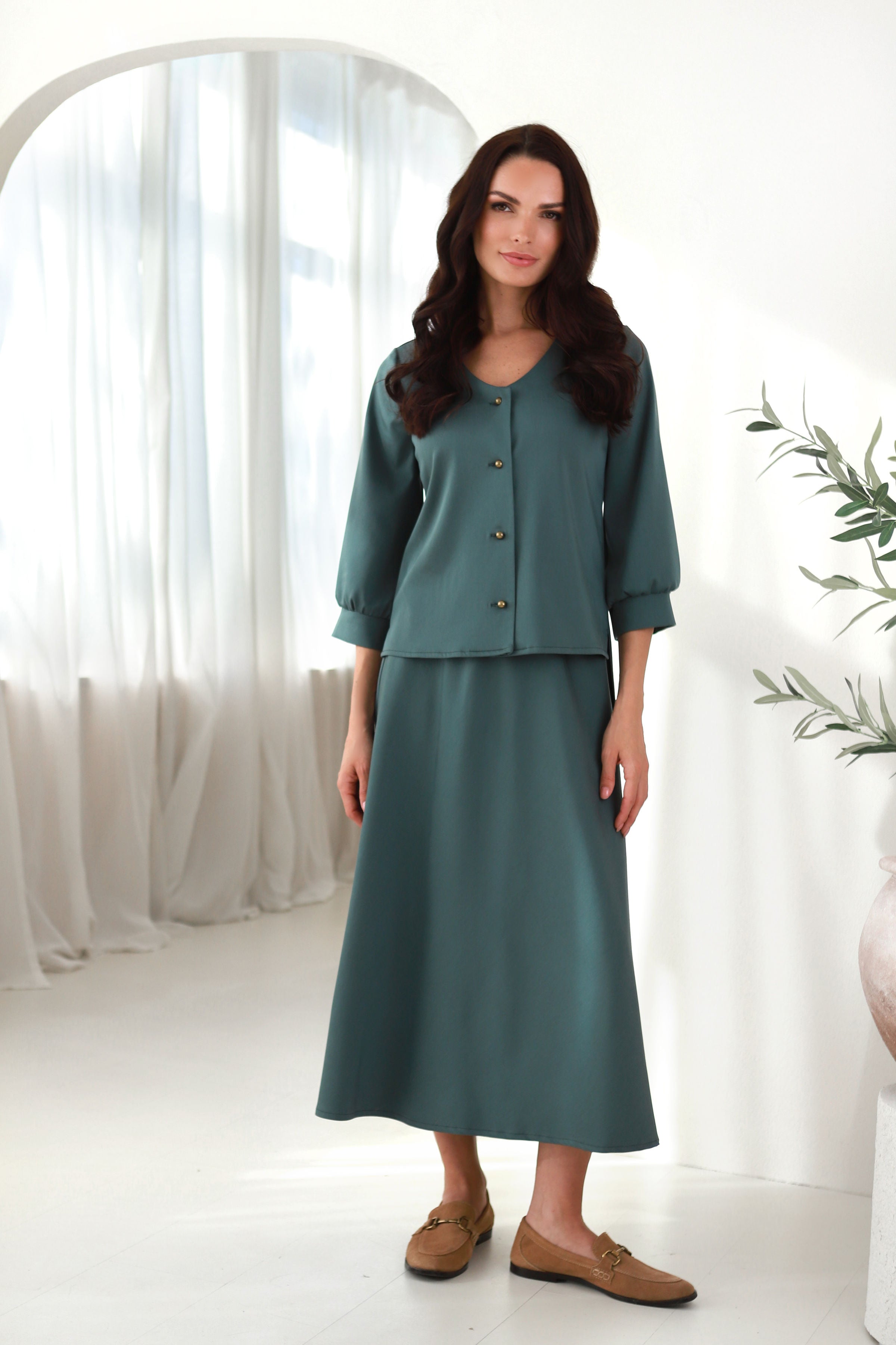 elegantiški marškiniai moterims