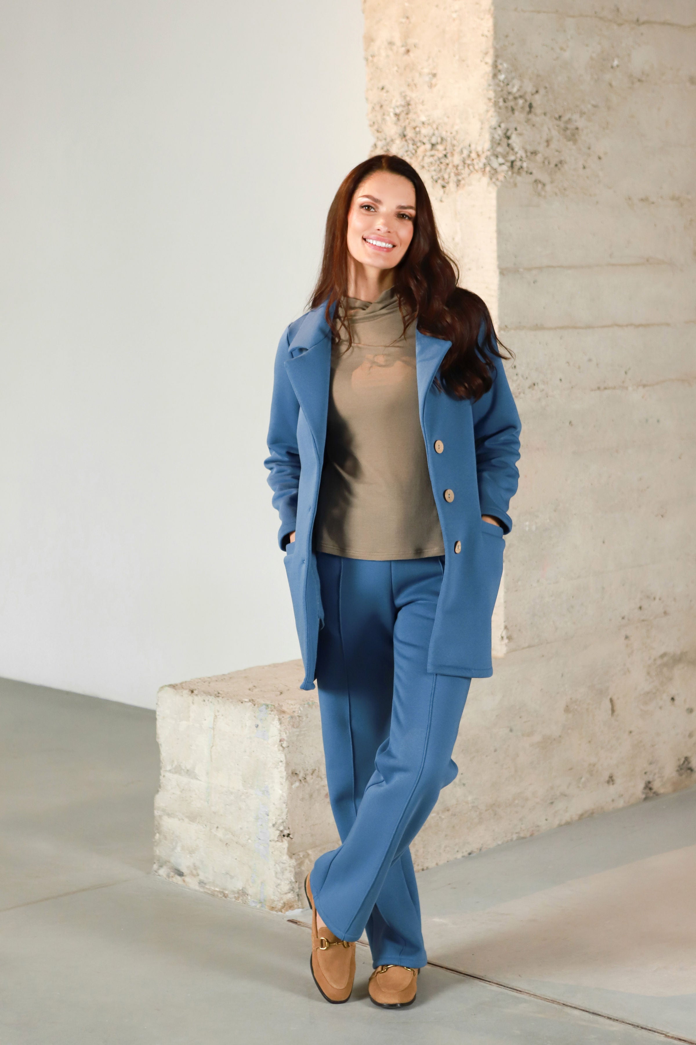Lega Jacket with Fur on the Inside Leonie Sky Blue