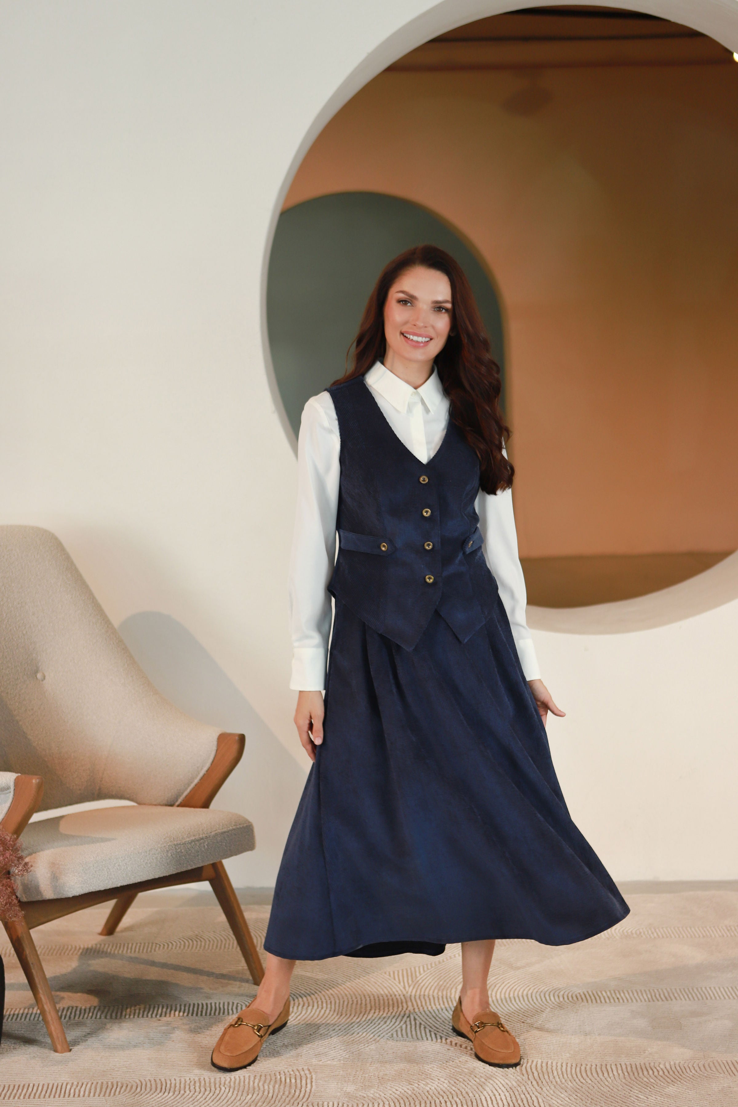 Lega samta korsete "Siena Navy Velvet"