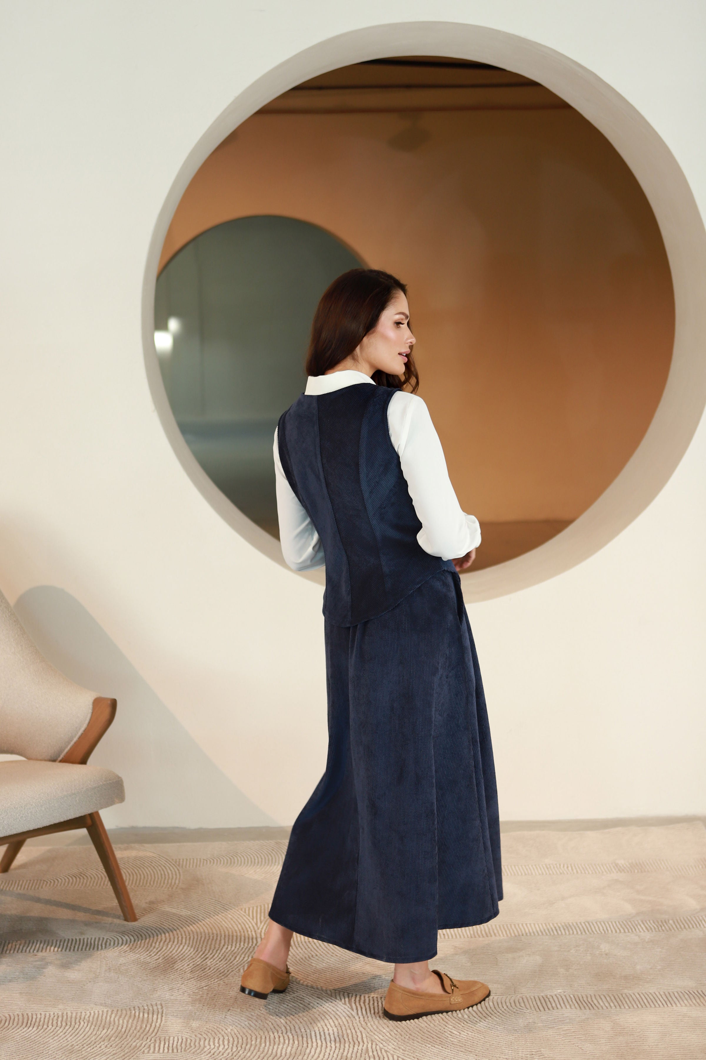 Lega samta korsete "Siena Navy Velvet"