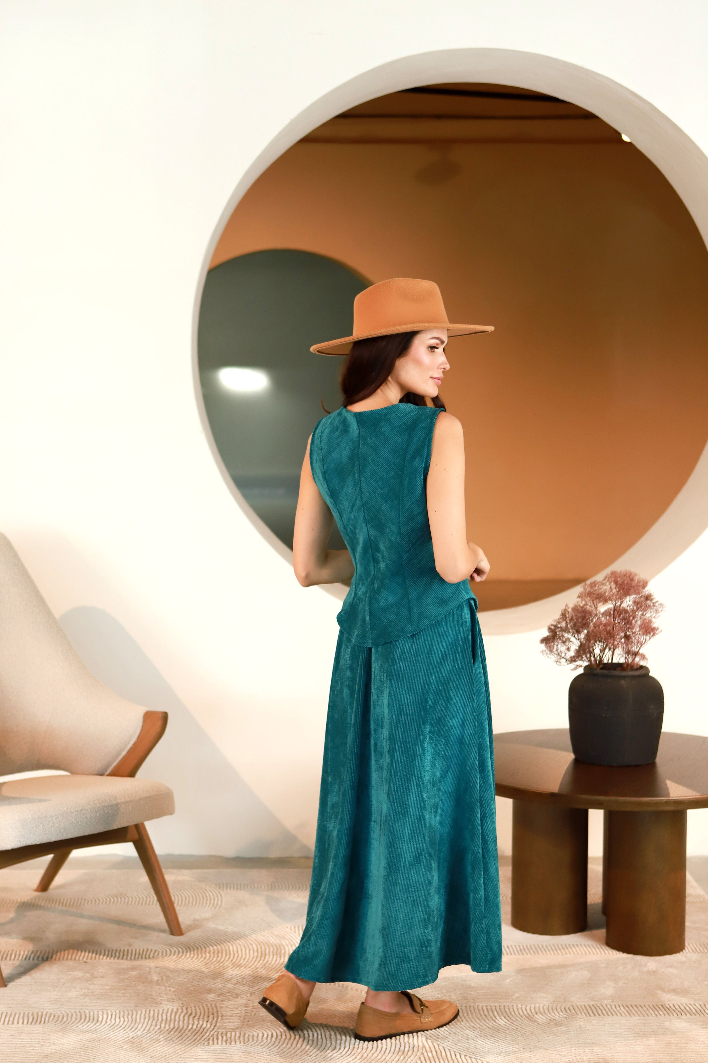 Lega samta korsete "Siena Turquoise Velvet"