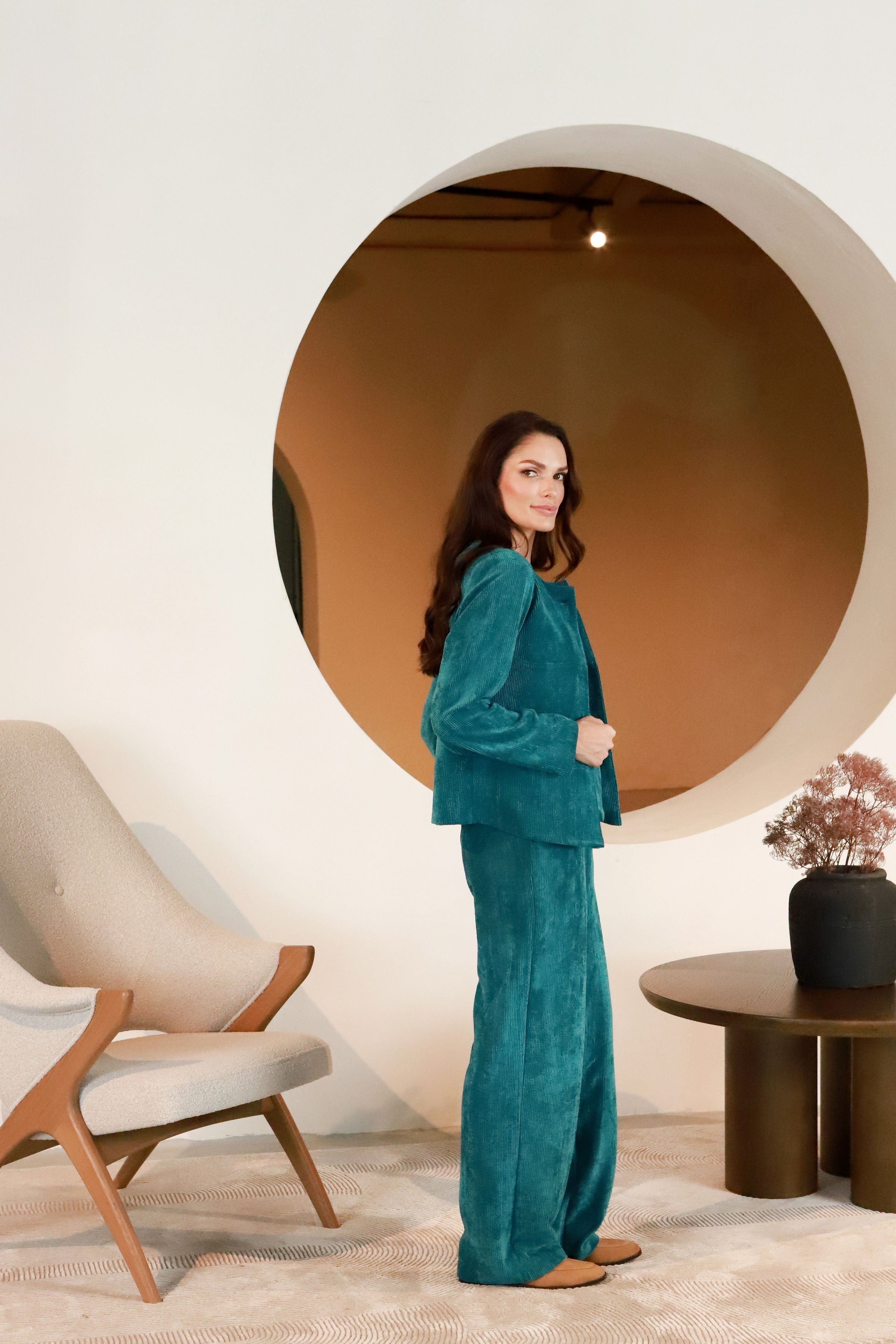 Lega samta korsete "Siena Turquoise Velvet"