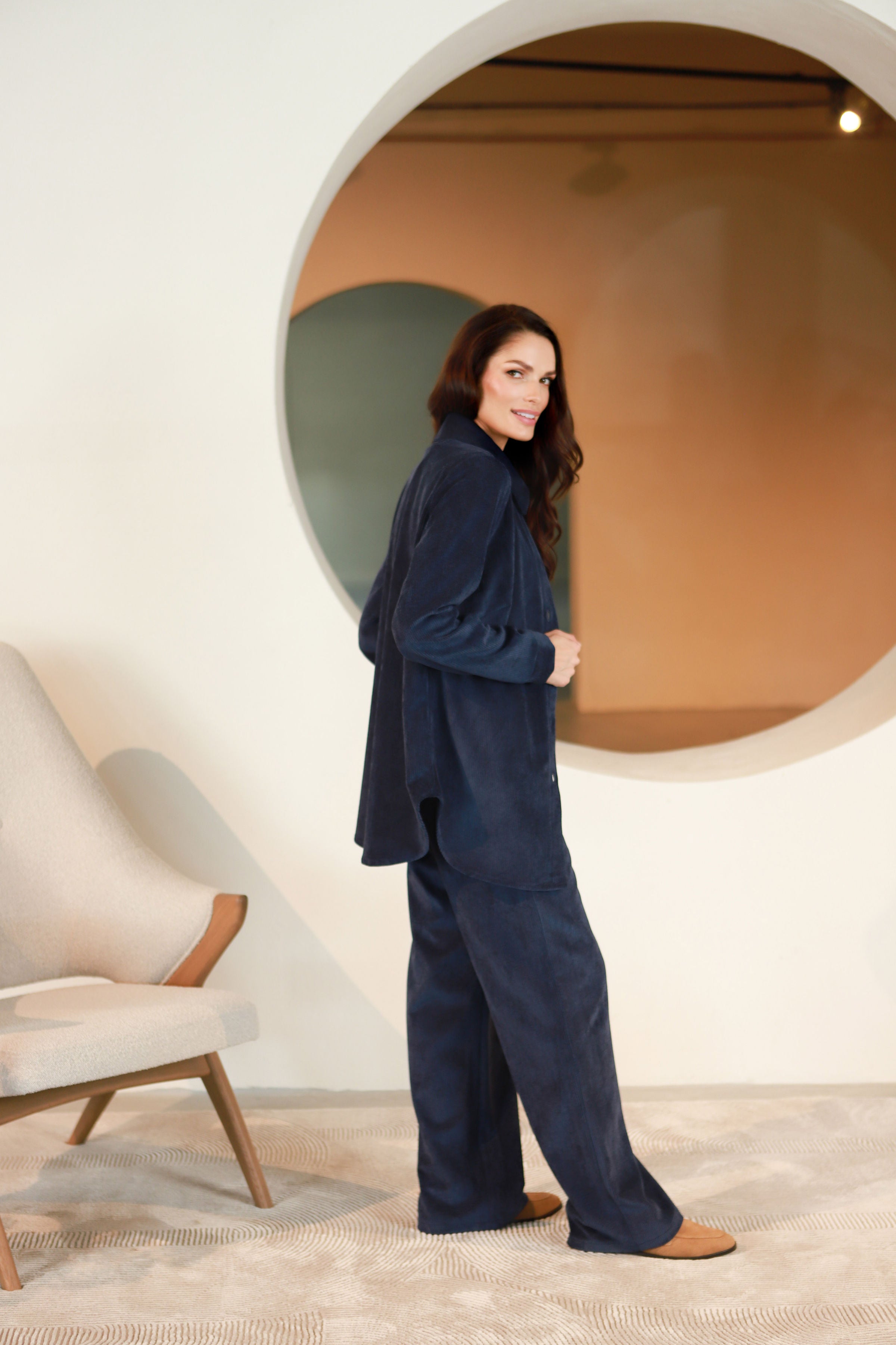 Lega samta korsete "Siena Navy Velvet"