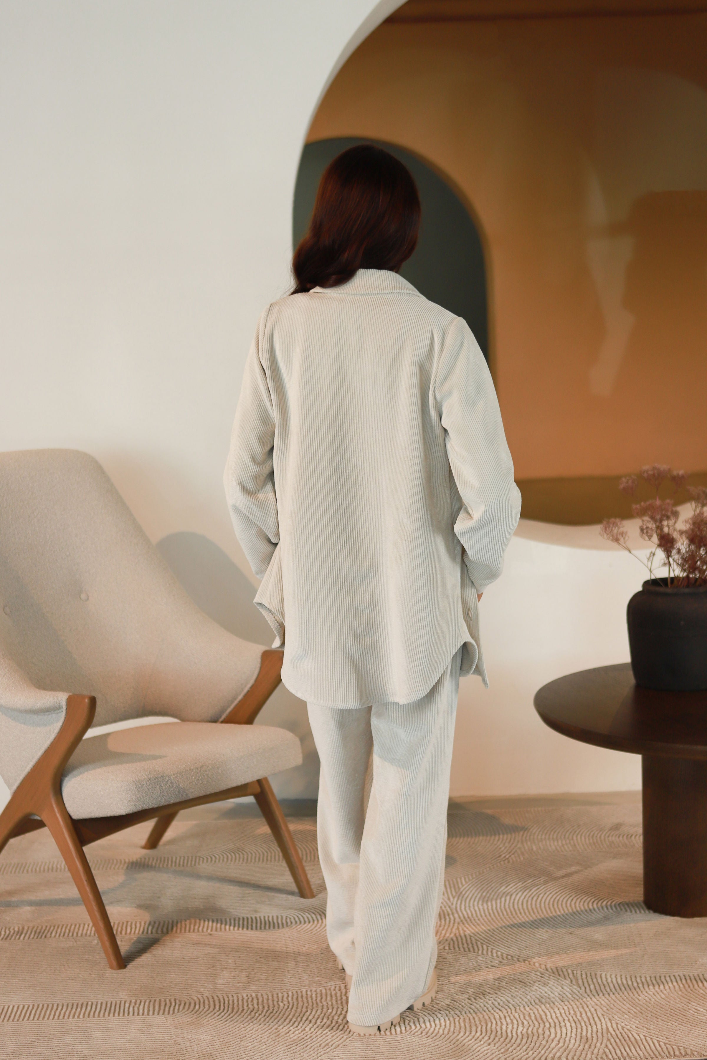 Lega samta jaka "Gerda Beige Velvet"