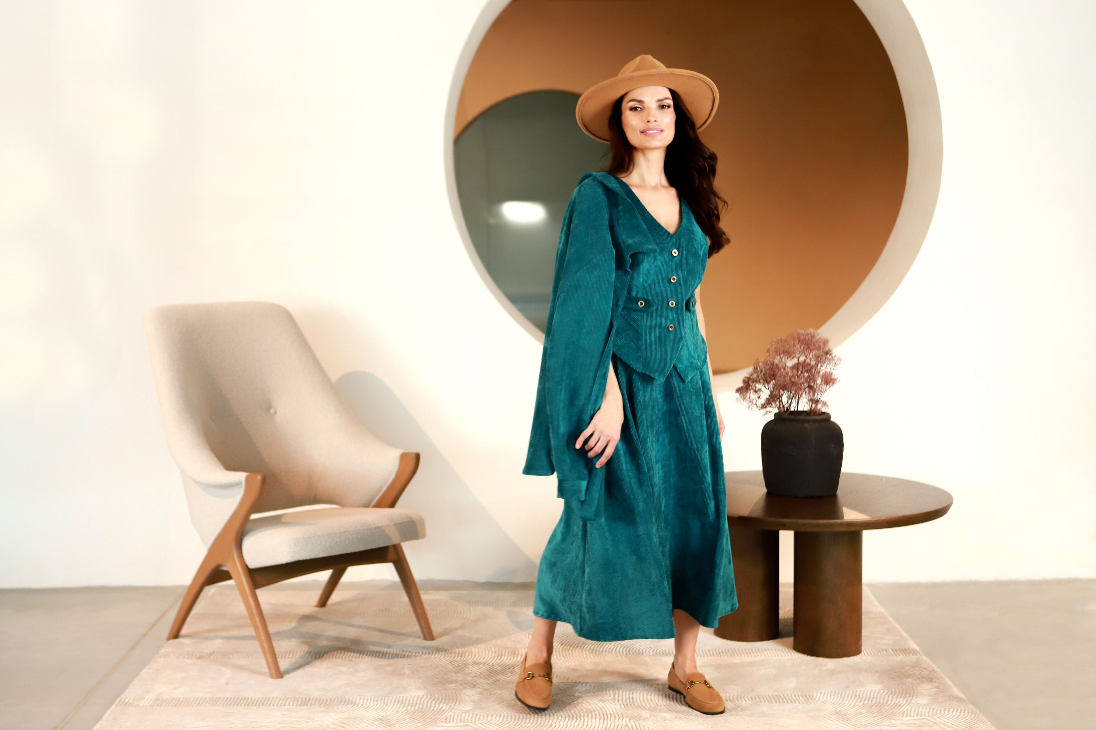 Lega samta korsete "Siena Turquoise Velvet"