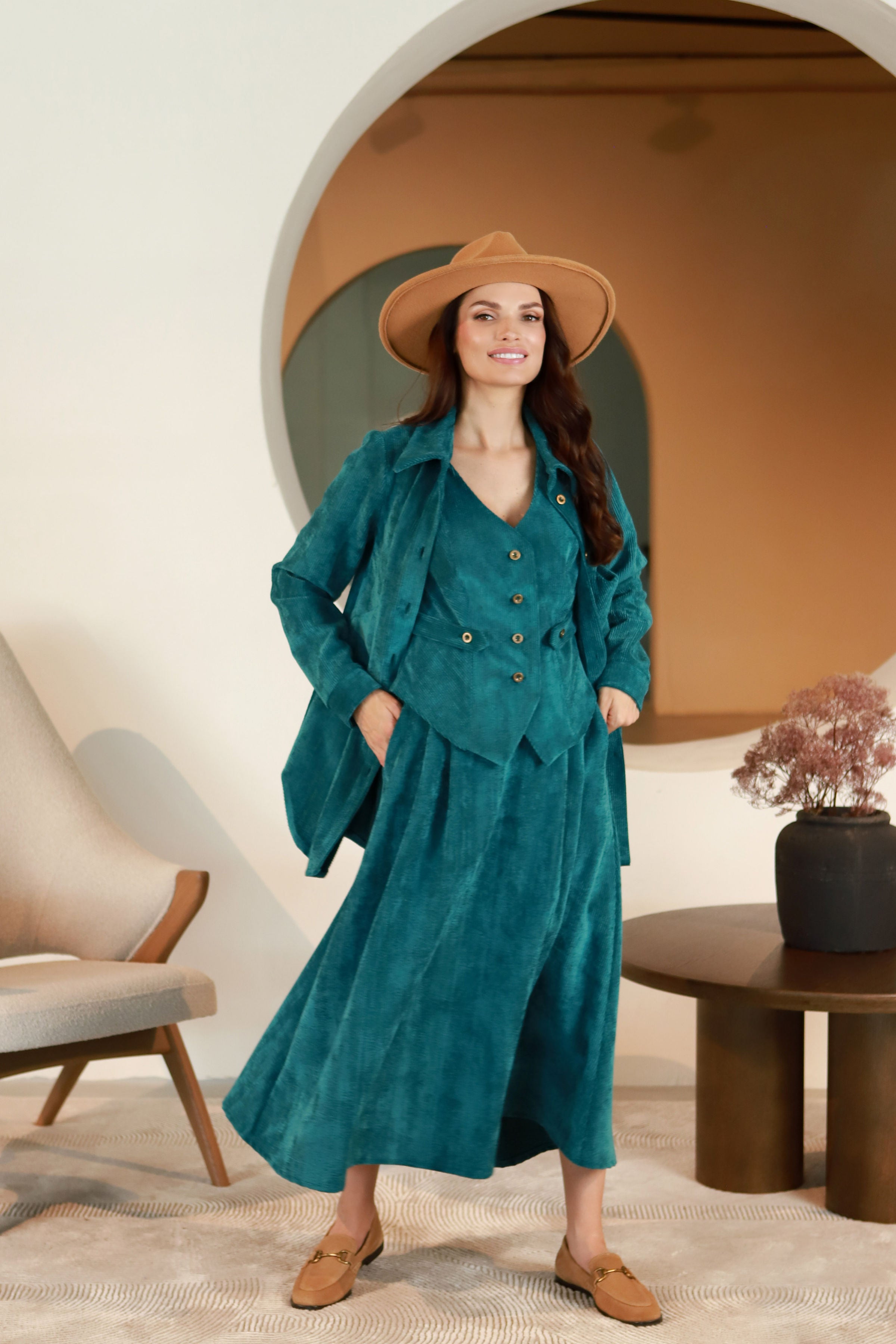 Lega samta korsete "Siena Turquoise Velvet"