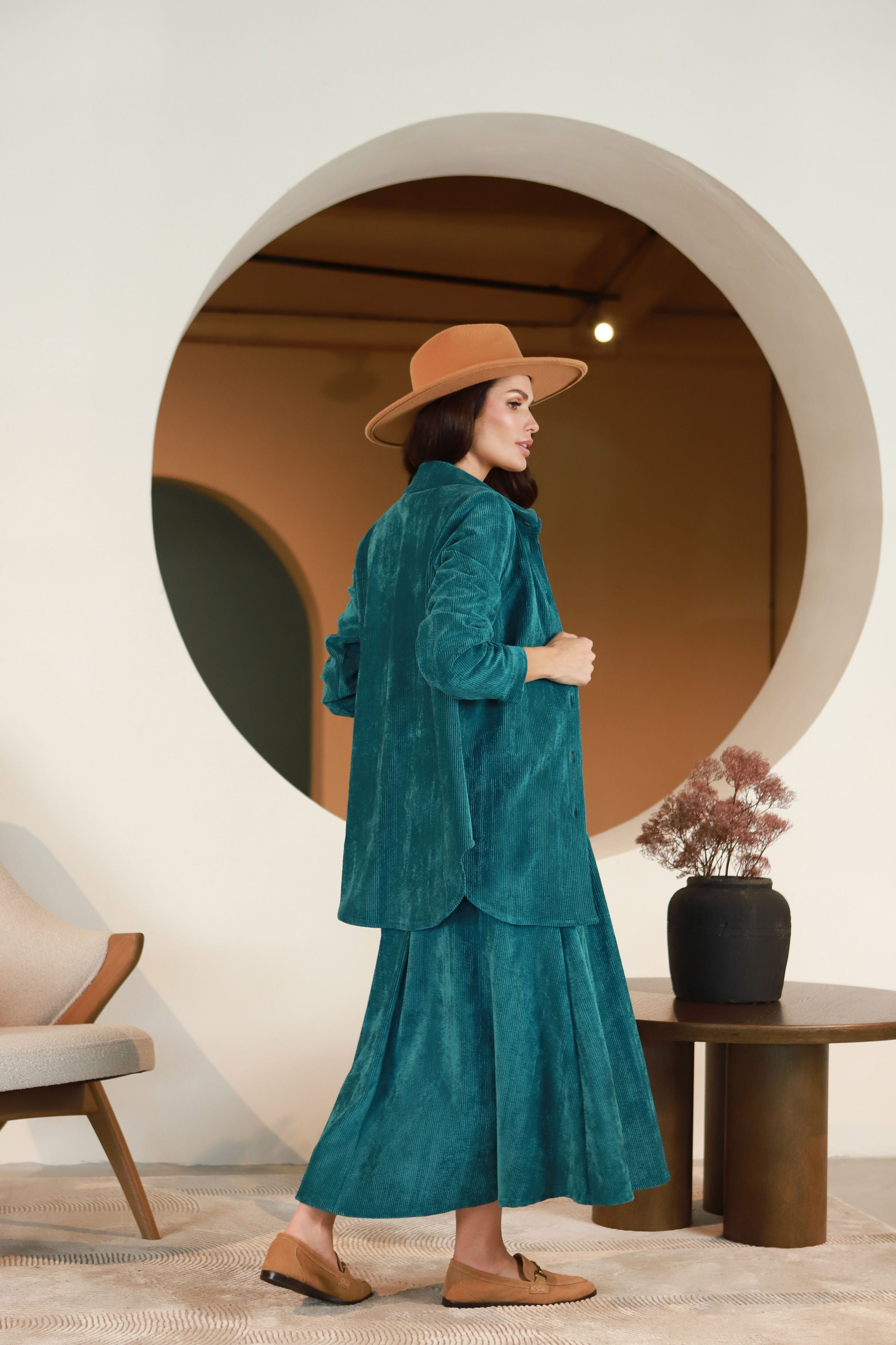 Lega samta jaka "Gerda Turquoise Velvet"