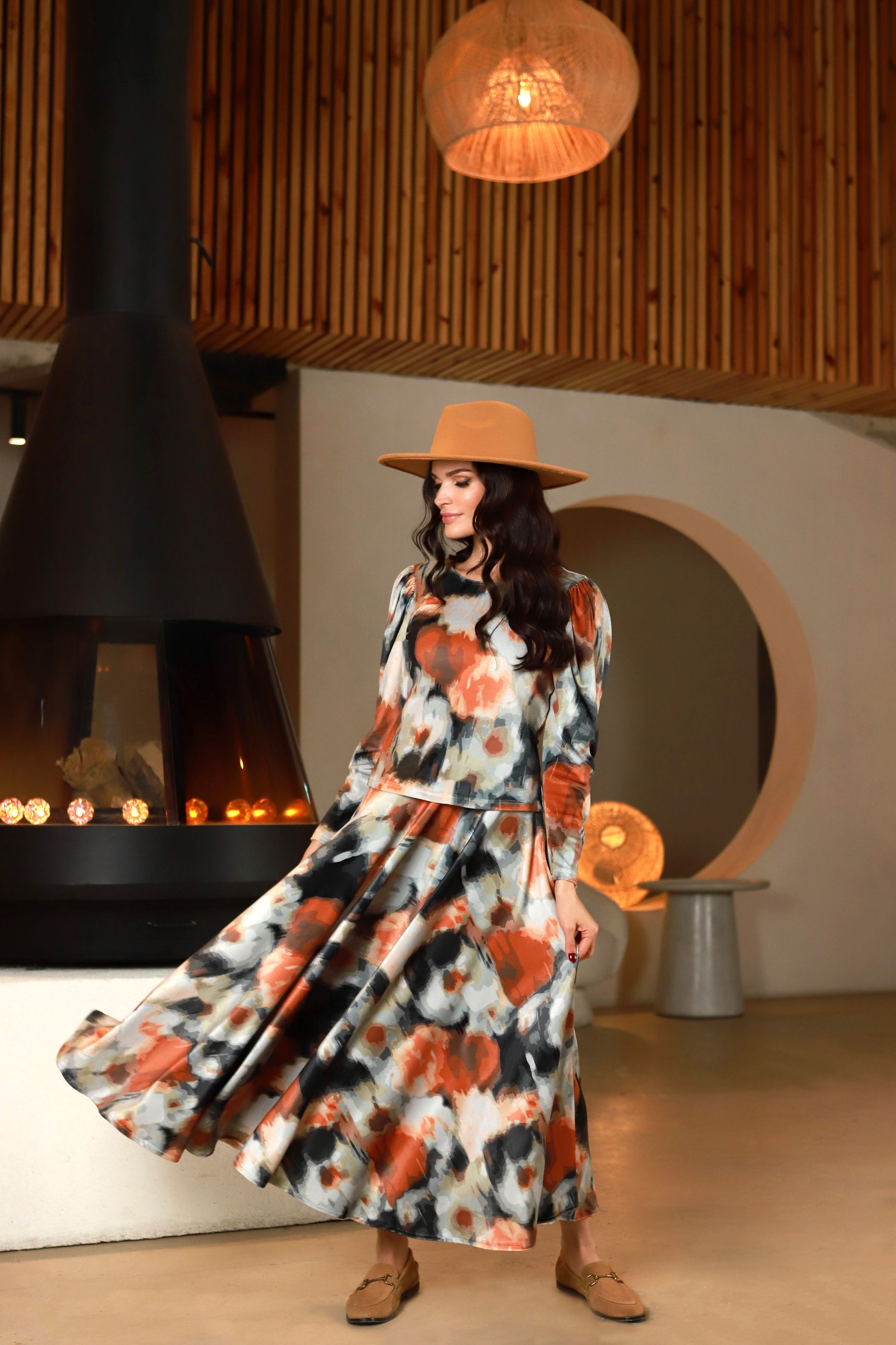 Lega veliūrinis sijonas Multicolor