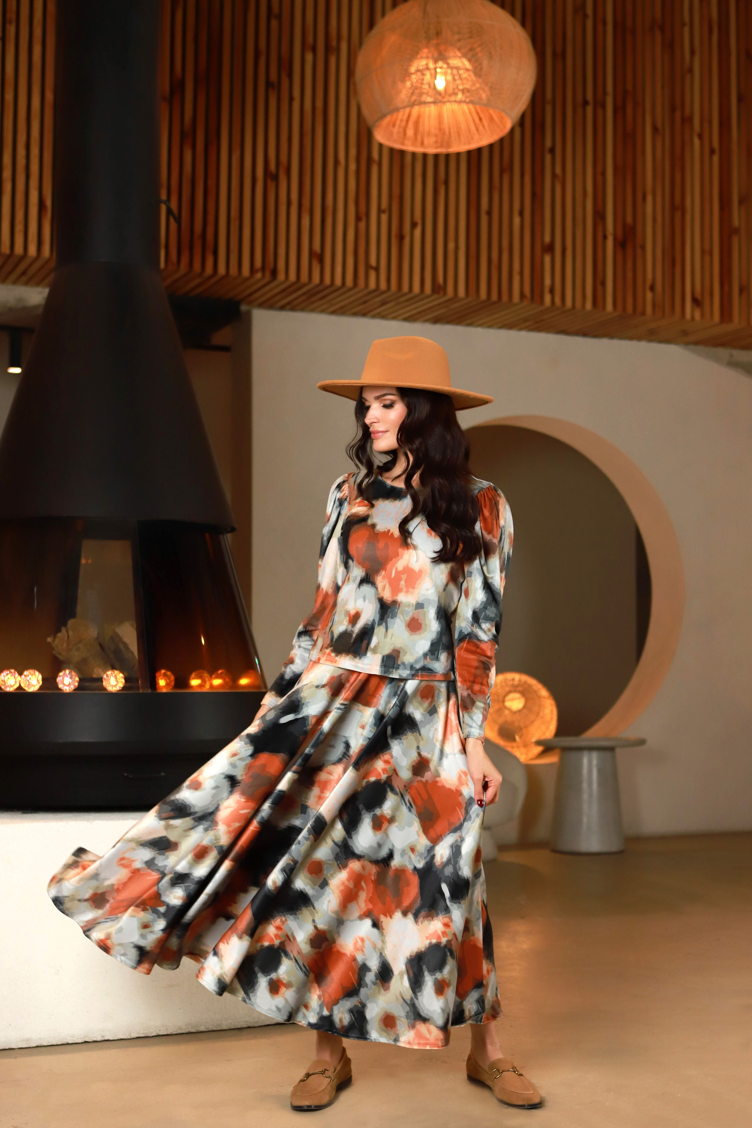 Lega veliūrinis sijonas Multicolor