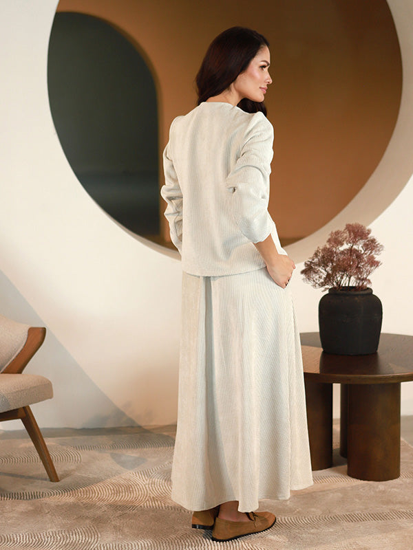 Lega длинная бархатная юбка "Vendy Beige Velvet"