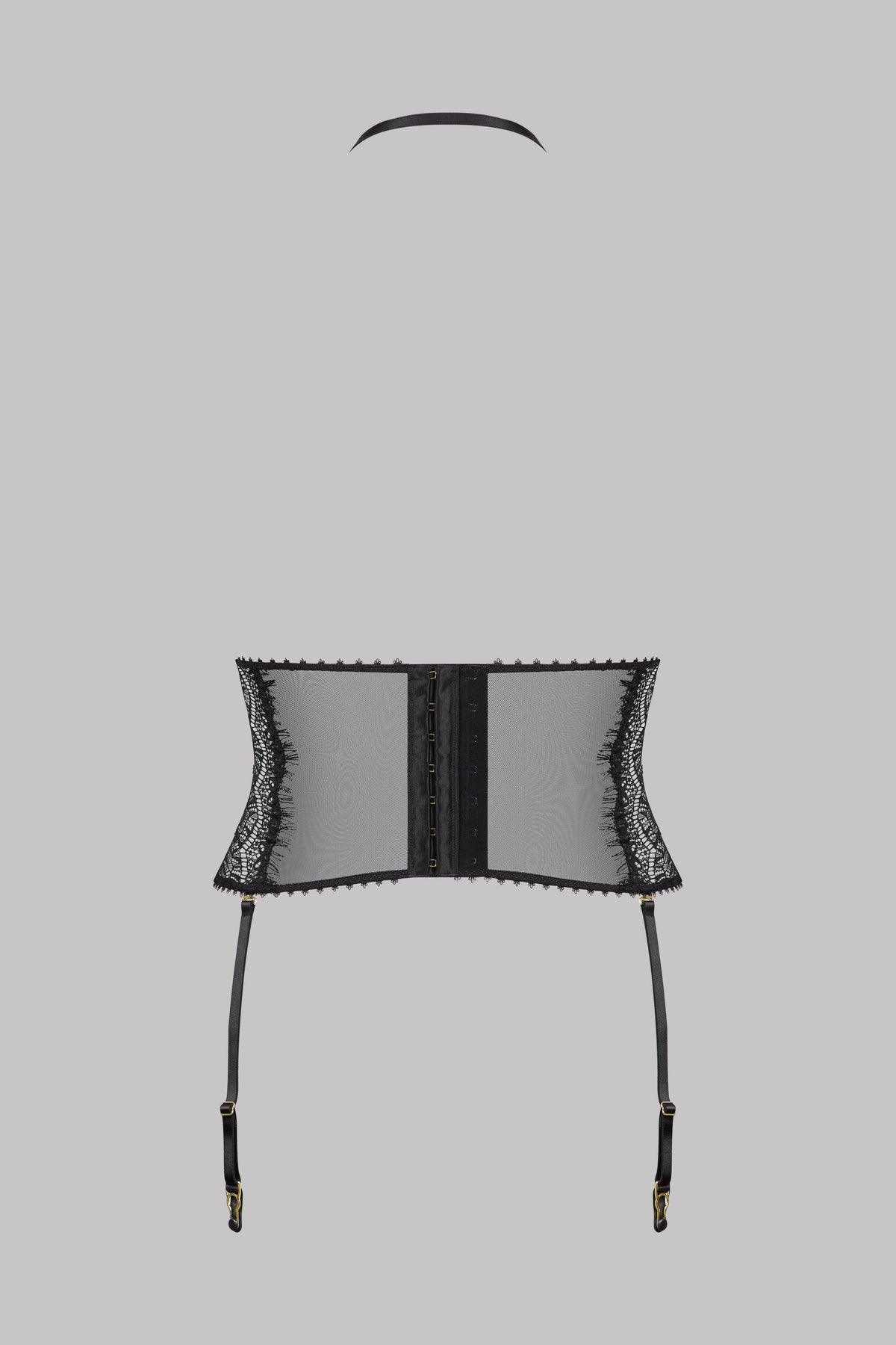 Maison Close пояс для чулок с кружевом "Accroche Coeur Black"