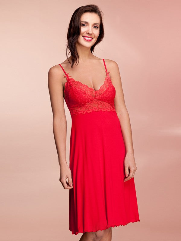 Lega Viscose Nightdress Regina Red