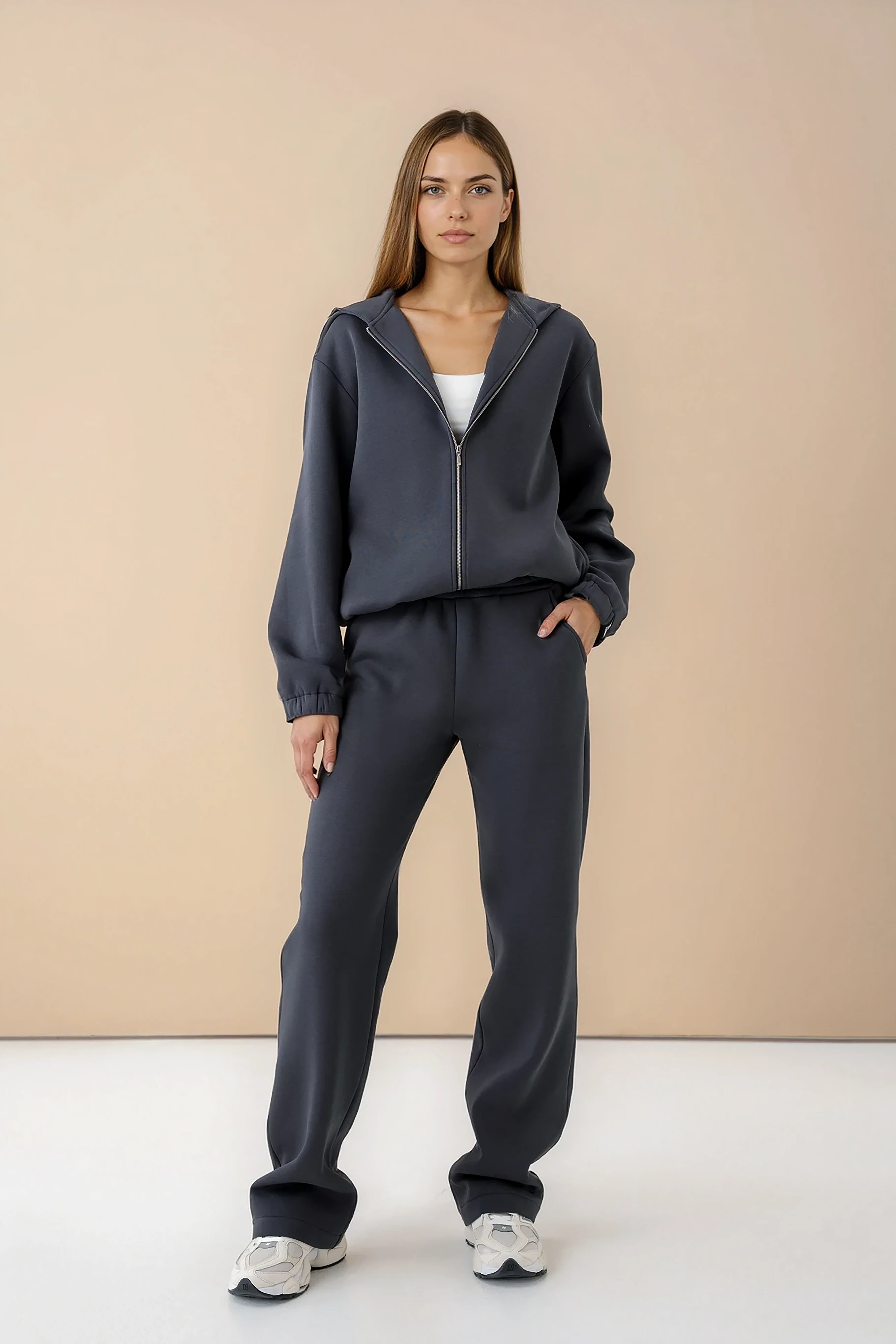 cutmyfashion Leisure Tracksuit Meida Dark Gray