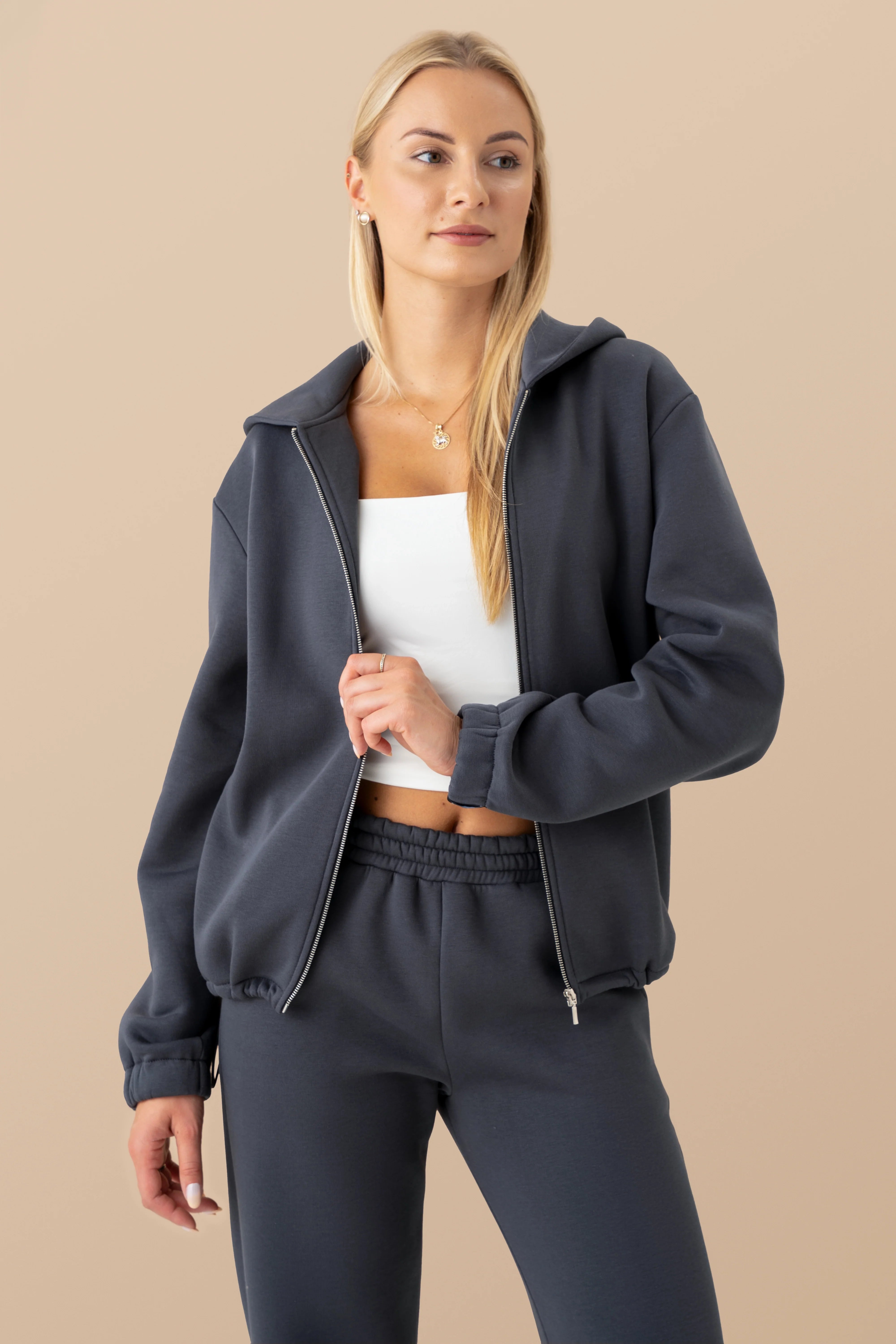 cutmyfashion Leisure Tracksuit Meida Dark Gray