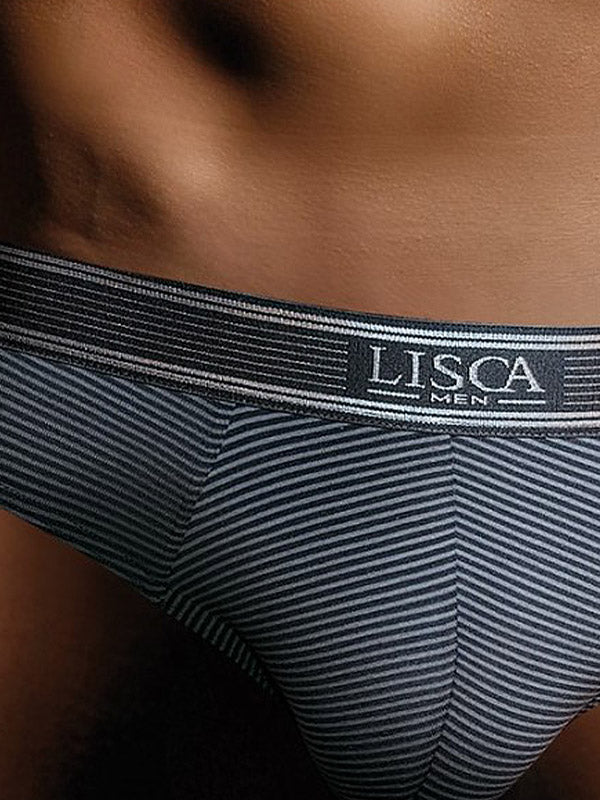 Lisca vyriškos modalo kelnaitės "Zeus Graphite - Grey Stripes"
