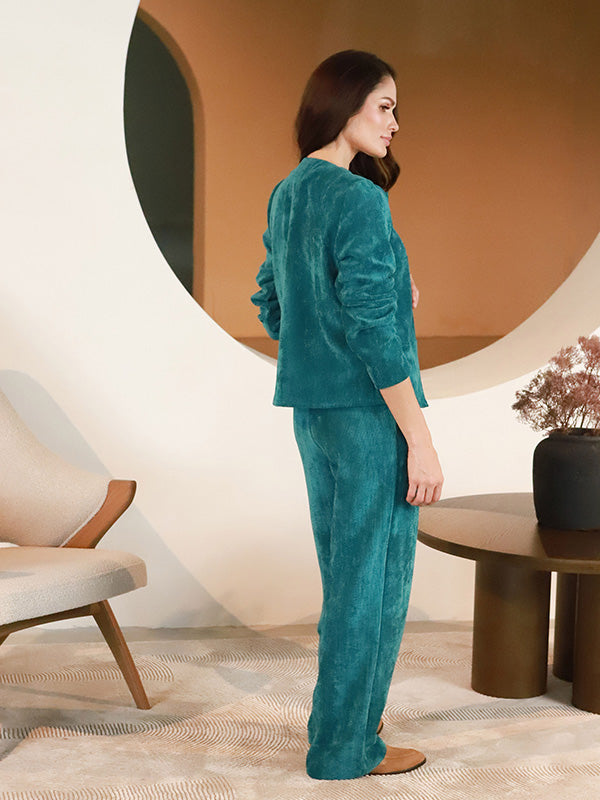 Lega samta bikses "Valery Turquoise Velvet"