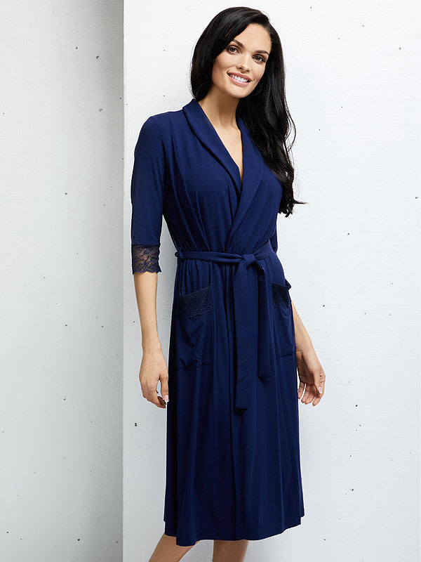 Lega Viscose Robe Melda Blue
