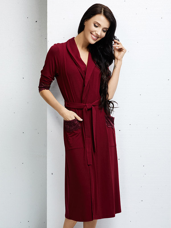 Lega Viscose Robe Melda Bordeaux