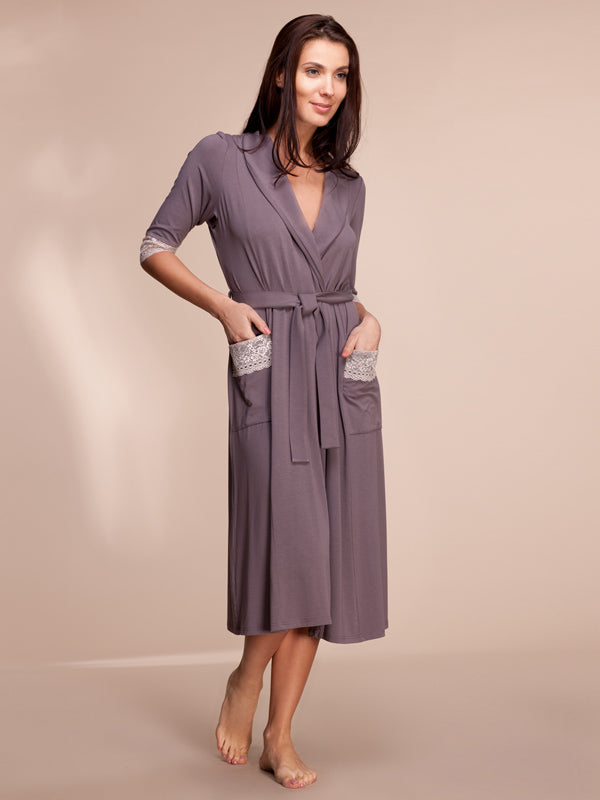 Lega Viscose Robe Melda Cocoa
