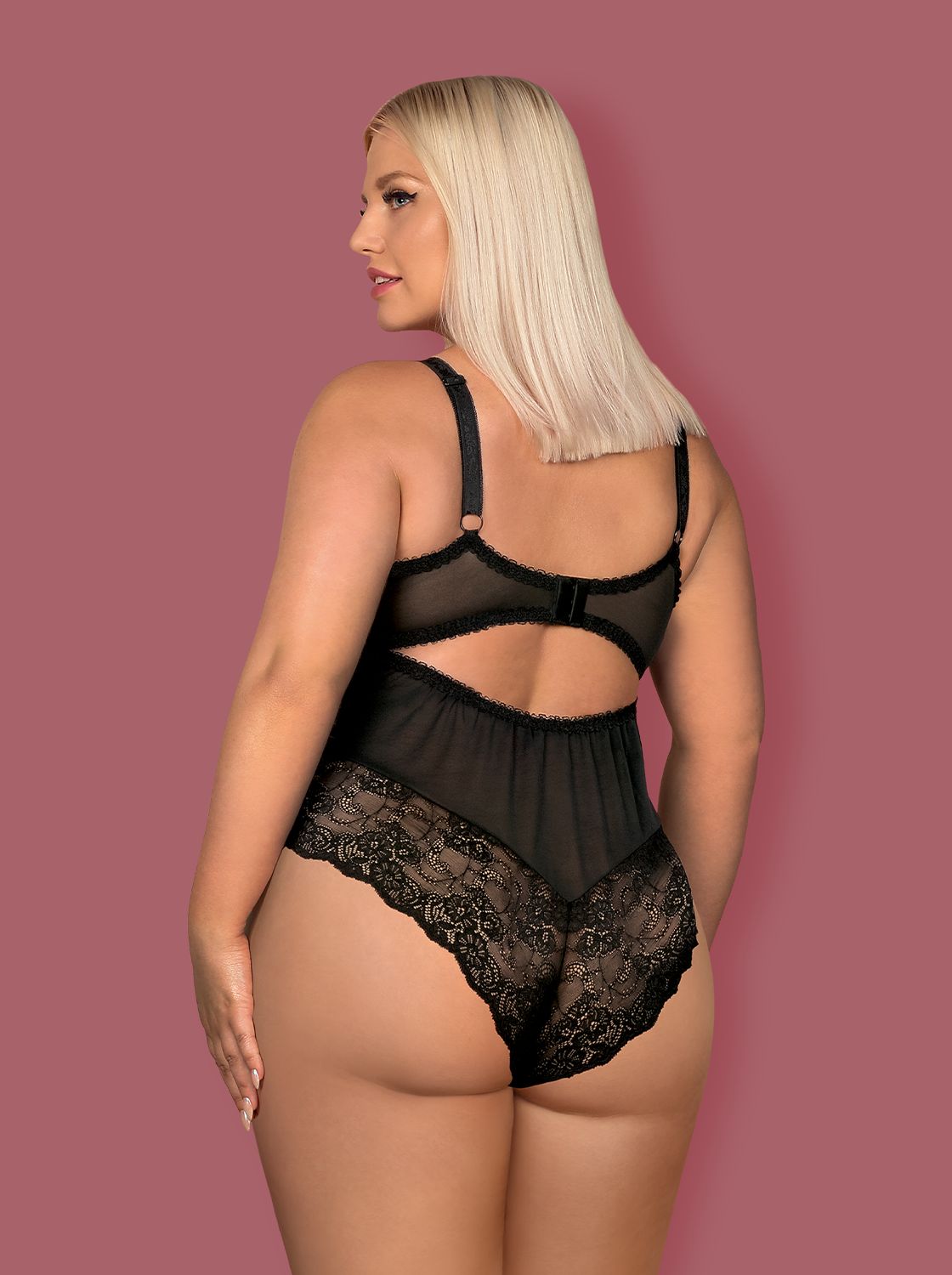 Obsessive Underwire Teddy Amallie Black