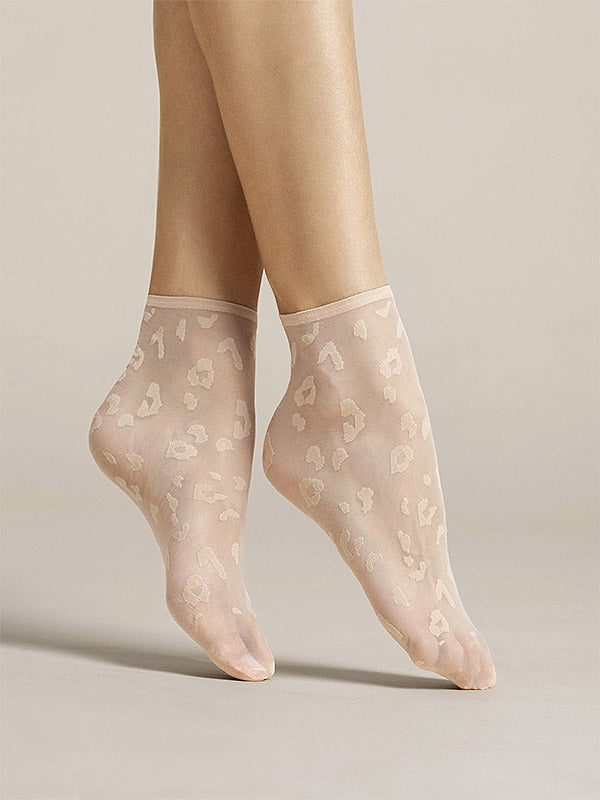 Fiore Cheetah Patterned Socks Doria 8 Den Poudre