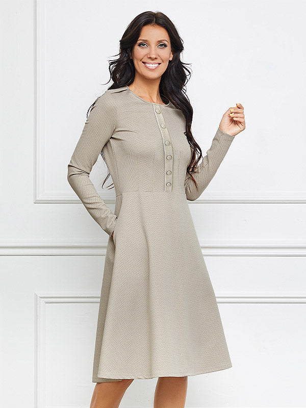 Lega Dress Violetta Sand - Black Dots