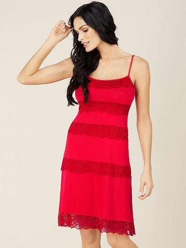 Lega Viscose Nightdress Britta Red