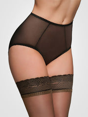 Nylon Dreams perregimos kelnaitės "Sheer Mesh Panty Black"
