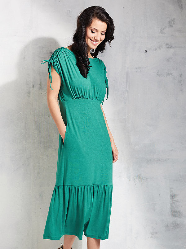 Lega Viscose Dress Kaisa Pine Green