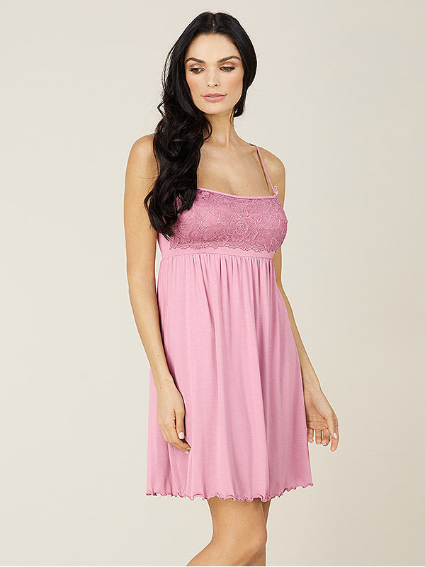 Lega Viscose Nightdress Judita Dusty Pink