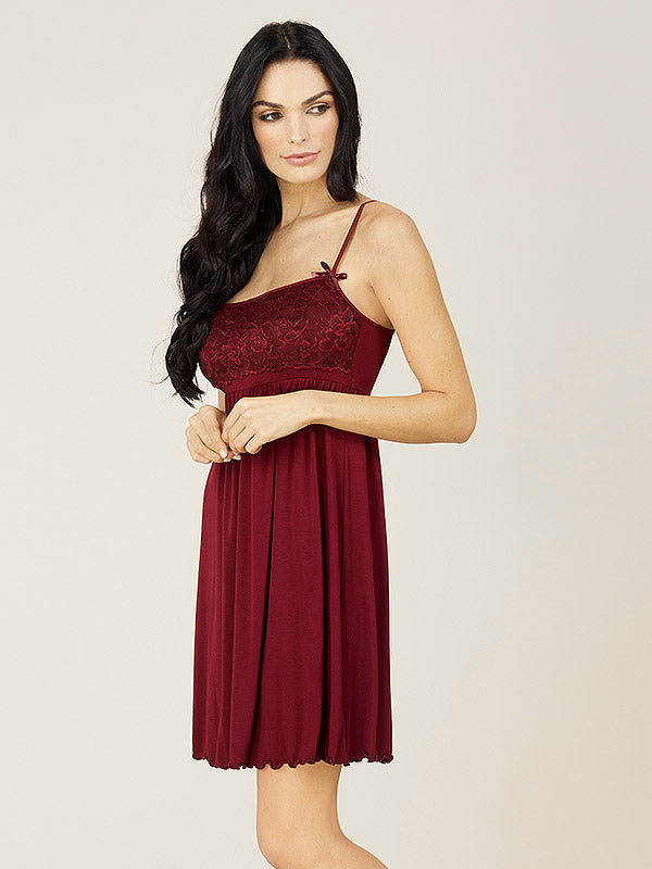 Lega Viscose Nightdress Judita Bordeaux