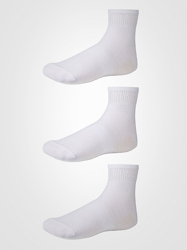 Ysabel Mora 3 medvilninių sportinių kojinių komplektas "Ankle Breathable White"