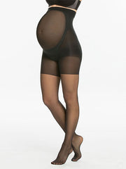 Spanx glotninančios pėdkelnės besilaukiančioms "Mama Mid-Thigh Sheer 20 Den Black"