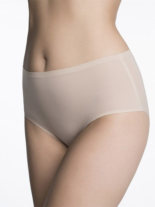 Julimex lazeriu kirptos labai tamprios aukšto juosmens kelnaitės "Flexi-One Maxi Nude"