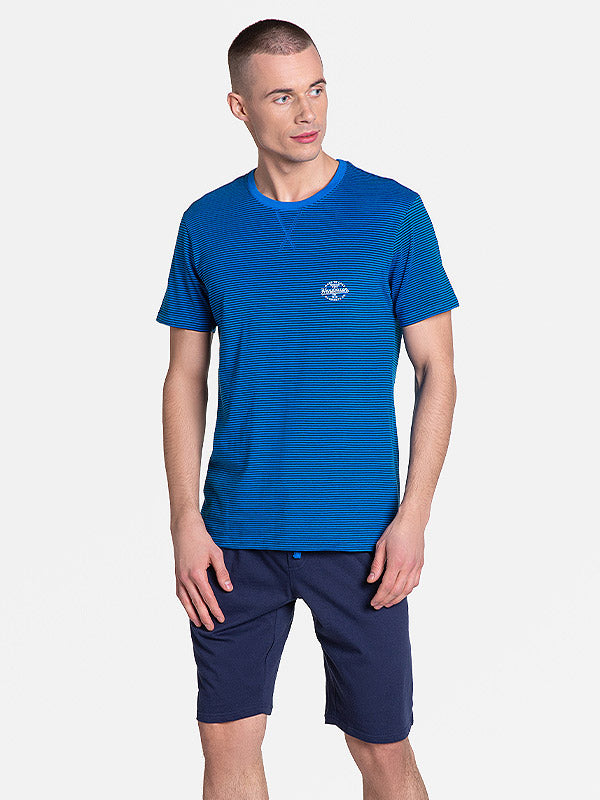 Henderson medvilninė vyriška pižama "Drake Blue - Navy"