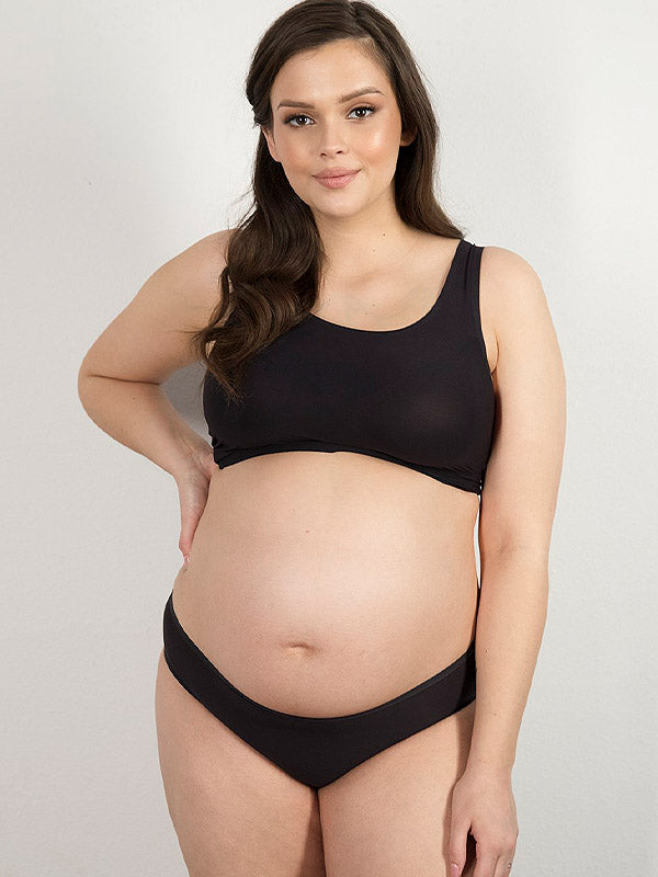 Julimex lazeriu kirptos labai tamprios kelnaitės nėščiosioms "Flexi-One Mama Black"