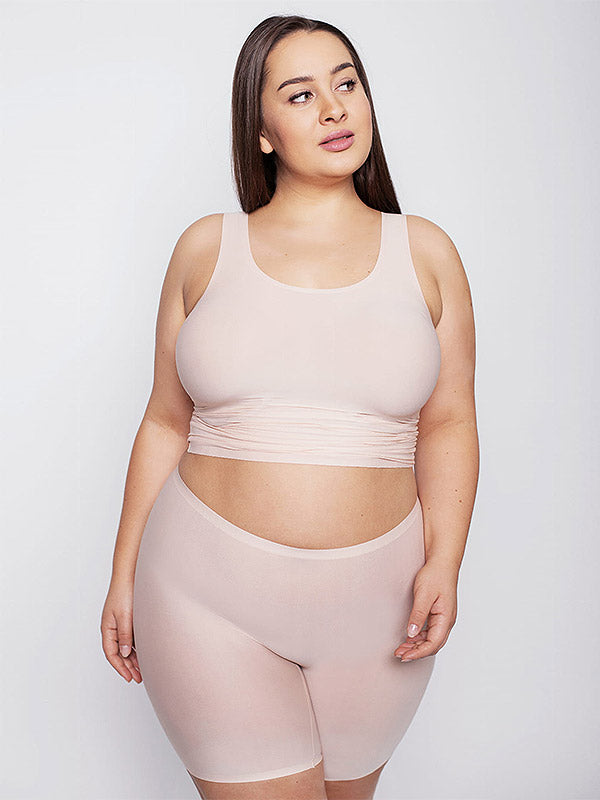 Julimex Stretchy Seamless Shorts for Expecting Moms Flexi-One Nude