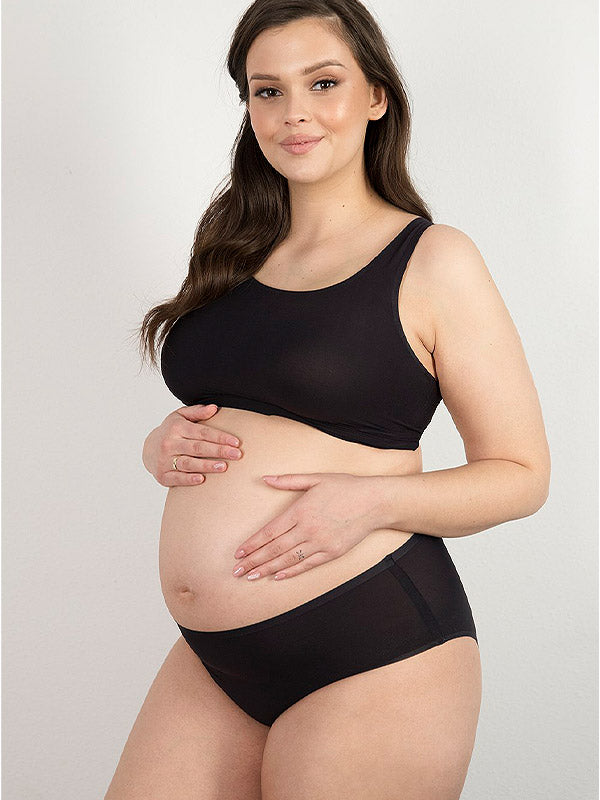 Julimex Stretchy Seamless Panty For Expecting Moms Flexi-One Maxi Black
