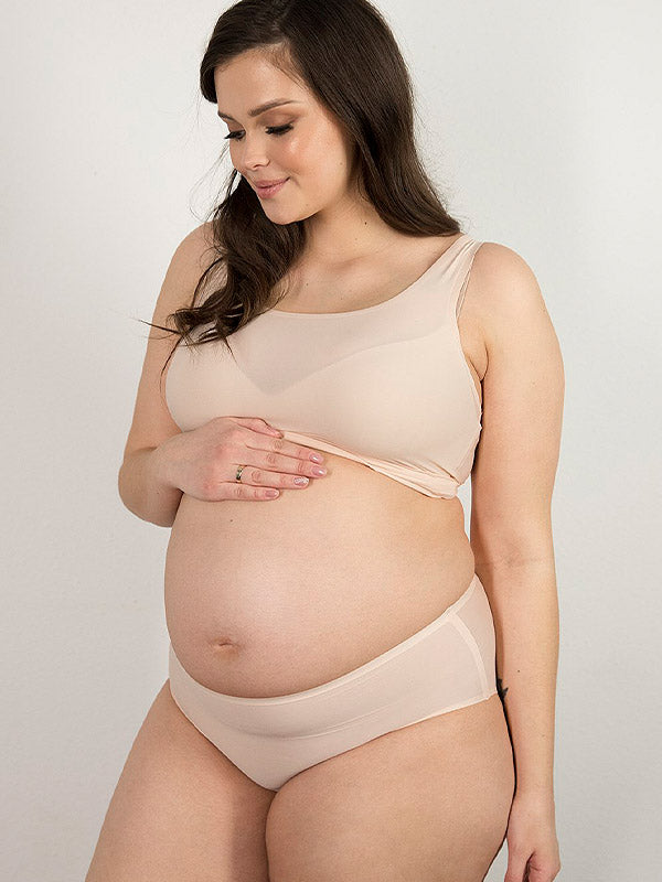 Julimex Stretchy Seamless Panty For Expecting Moms Flexi-One Maxi Nude