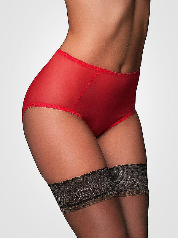 Nylon Dreams Sheer Mesh Panty Red