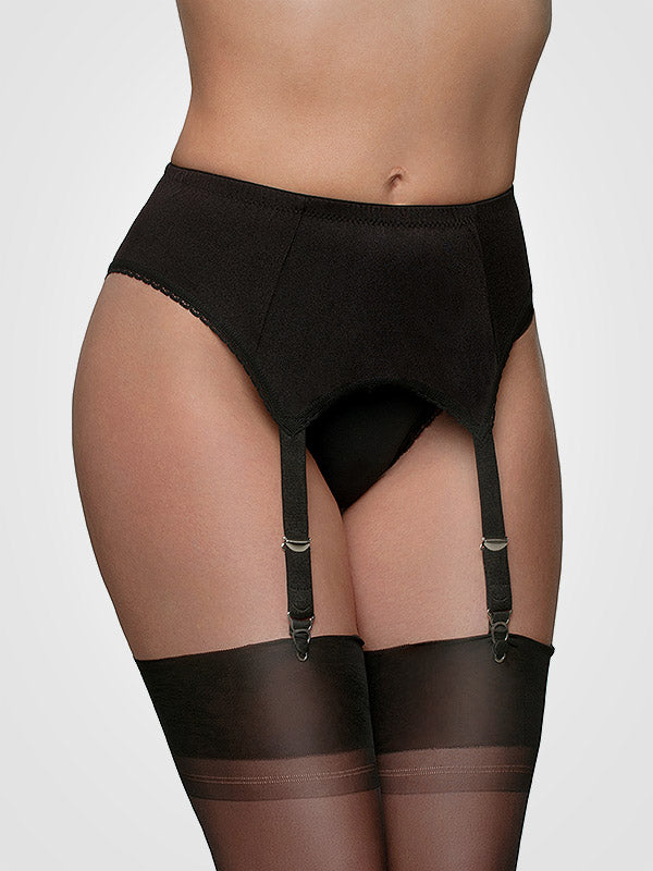 Nylon Dreams 4 jostiņu klasiskais mežģīņu zeķturis 