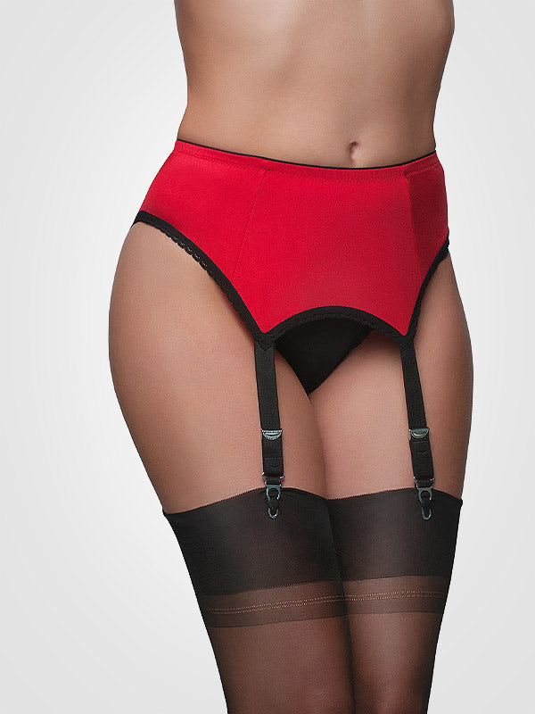 Nylon Dreams 4 jostiņu klasiskais mežģīņu zeķturis 