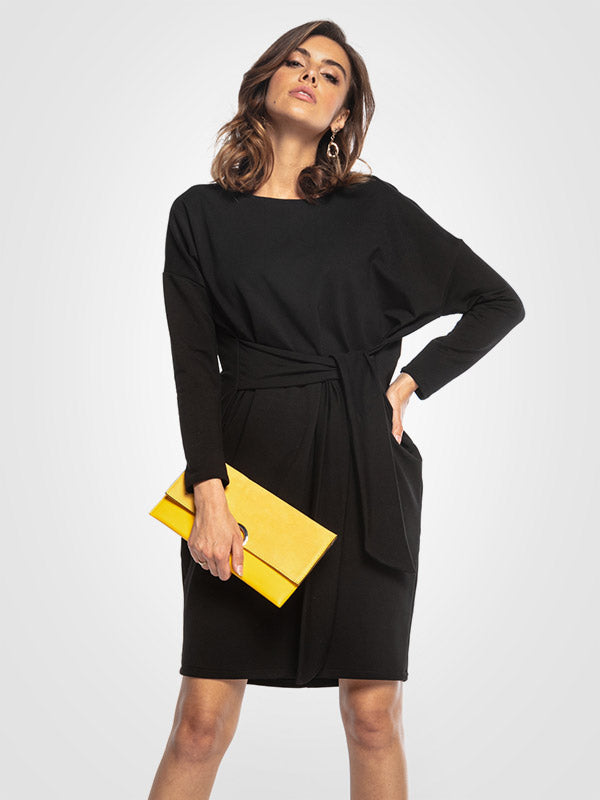 Tessita Cotton Dress With Straps Venera Black